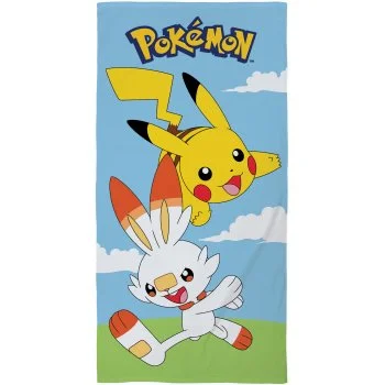 Plážová osuška Pokémoni Pikachu a Scorbunny