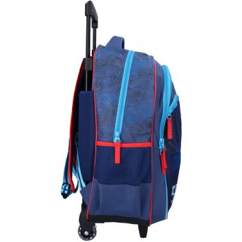 Dětský cestovní kufr na kolečkách s přední kapsou Spiderman