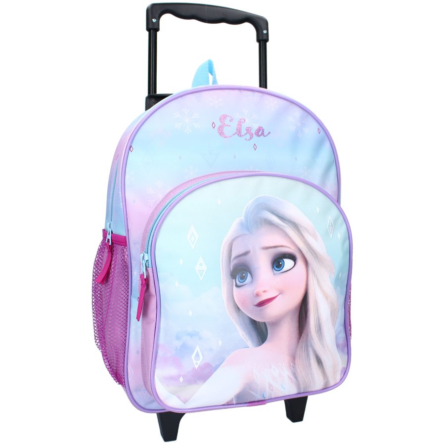 Vadobag · Dětský / dívčí cestovní kufr na kolečkách s přední kapsou Ledové království - Frozen - 13L