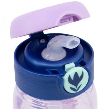 Plastová láhev na pití s brčkem a víčkem Ledové království