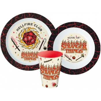 Sada plastového nádobí Stranger Things s kelímkem