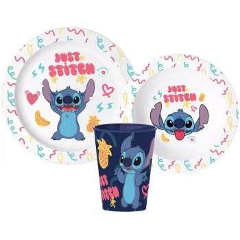 Sada plastového nádobí Lilo a Stitch s kelímkem