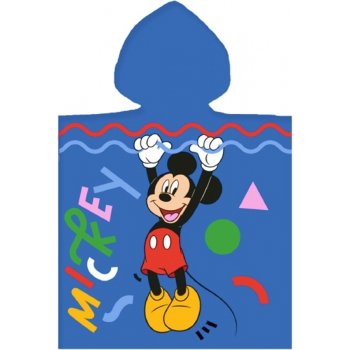 Chlapecké plážové pončo - osuška s kapucí Mickey Mouse