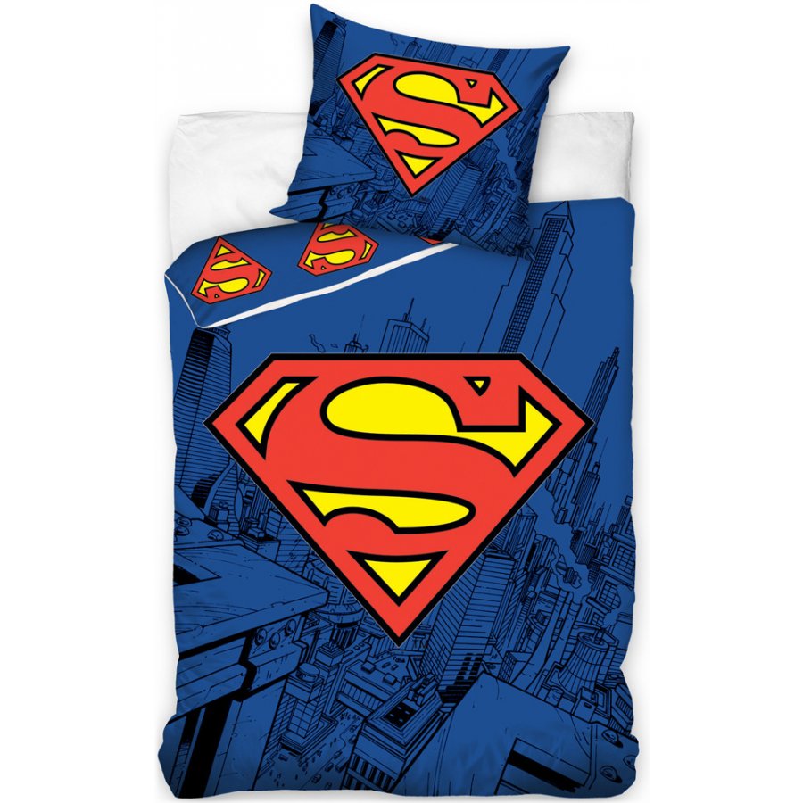 Carbotex · Bavlněné ložní povlečení Superman - 100% bavlna Renforcé - 70 x 90 cm + 140 x 200 cm