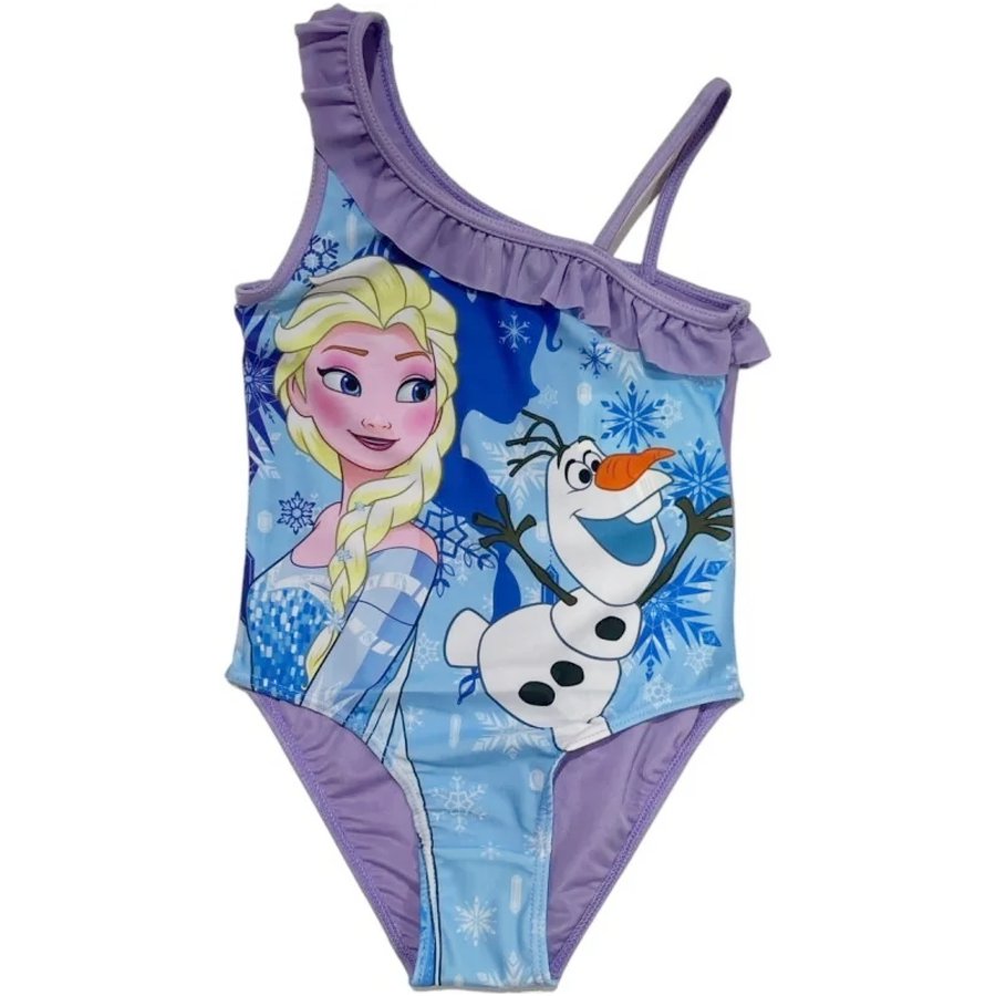 DIFUZED · Dívčí jednodílné plavky Ledové království - Frozen - motiv Elsa s Olafem 98 / 104 Fialová
