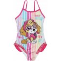 Dívčí jednodílné pruhované plavky Tlapková patrola