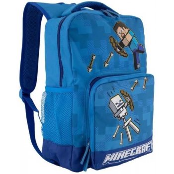 Chlapecký batoh s přední kapsou Minecraft - modrý