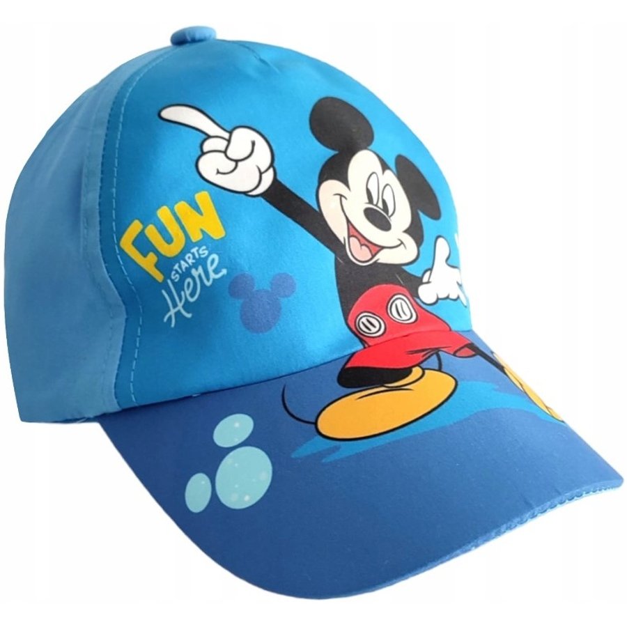 Exity · Dětská kšiltovka Mickey Mouse - Disney - motiv Fun Starts Here 52 Světle modrá