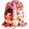 Školní pytlík na přezůvky / vak na záda Rainbow High. Z jedné strany ho zdobí obrázek barevných panenek s překrásnými barevnými účesy a k nim sladěným oblečením, z druhé strany je jednobarevný - růžový. Díky uchycení šňůrek i ve spodních rozích jej lze nosit i na zádech jako pytel. Je ideální do školy, či do školky jako sáček na papuče, věci do tělocviku, nebo na výtvarnou výchovu, či jako sáček na cokoliv, popř. i jako vak na záda třeba na výlet. Rozměry tohoto vaku Rainbow High jsou cca 33 x 41 cm.
TIP • Pokud si i Vaše holčička oblíbila krásně barevné panenky Rainbow High v módních outfitech, prohlédněte si celou naši nabídku produktů s motivem Rainbow High.
