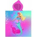 Dívčí plážové pončo - osuška s kapucí Barbie - Mořská panna