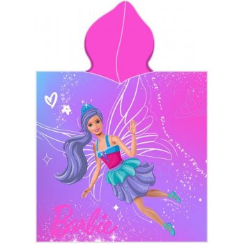 Dívčí plážové pončo - osuška s kapucí Barbie - Mořská panna