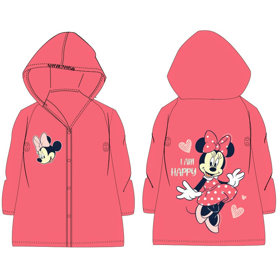 E plus M · Dětská / dívčí pláštěnka Disney - Minnie Mouse - motiv I Am Happy 122 / 128