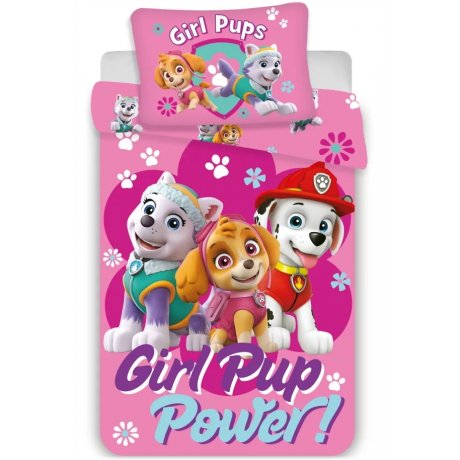 Povlečení do dětské postýlky Tlapková patrola - Girl Pup Power!