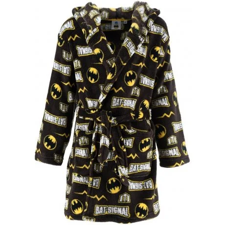 Dětský coral fleece župan s kapucí Batman