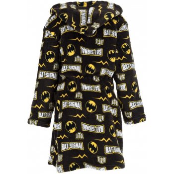 Dětský coral fleece župan s kapucí Batman