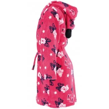 Dívčí coral fleece župan s kapucí Minnie Mouse