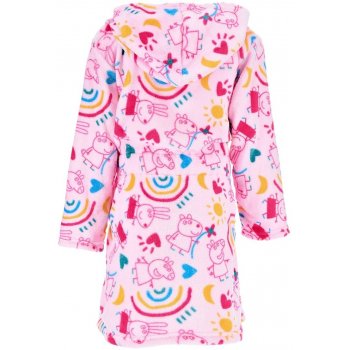 Dětský coral fleece župan s kapucí Prasátko Peppa