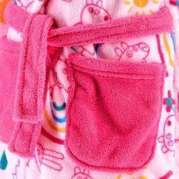 Dětský coral fleece župan s kapucí Prasátko Peppa