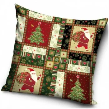 Dekorační polštář Vánoční Patchwork