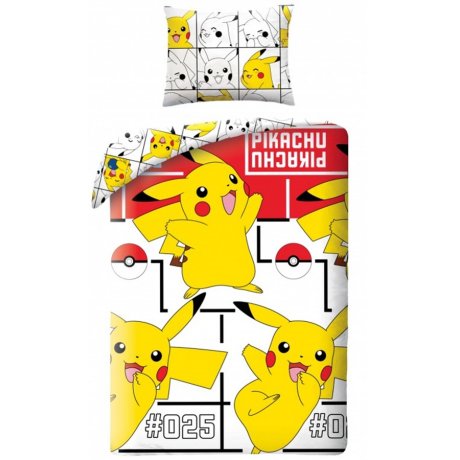 Bavlněné ložní povlečení Pokémon Pikachu #025