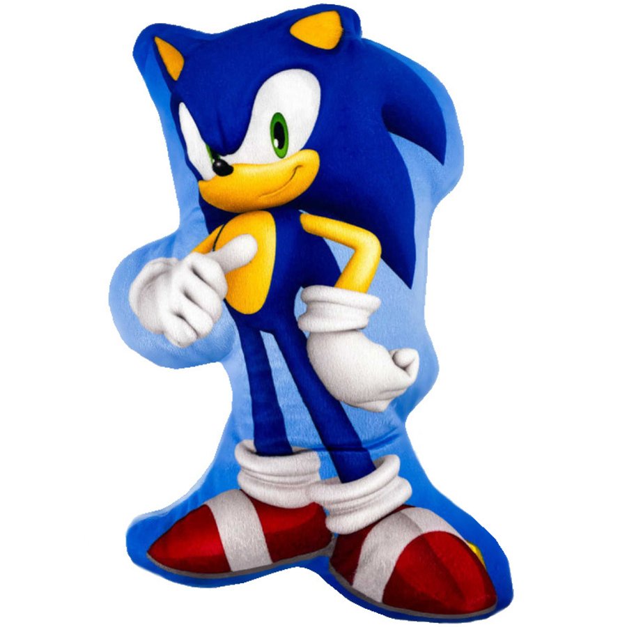SkyBrands · Tvarovaný polštář Ježek Sonic - 30 x 18 cm