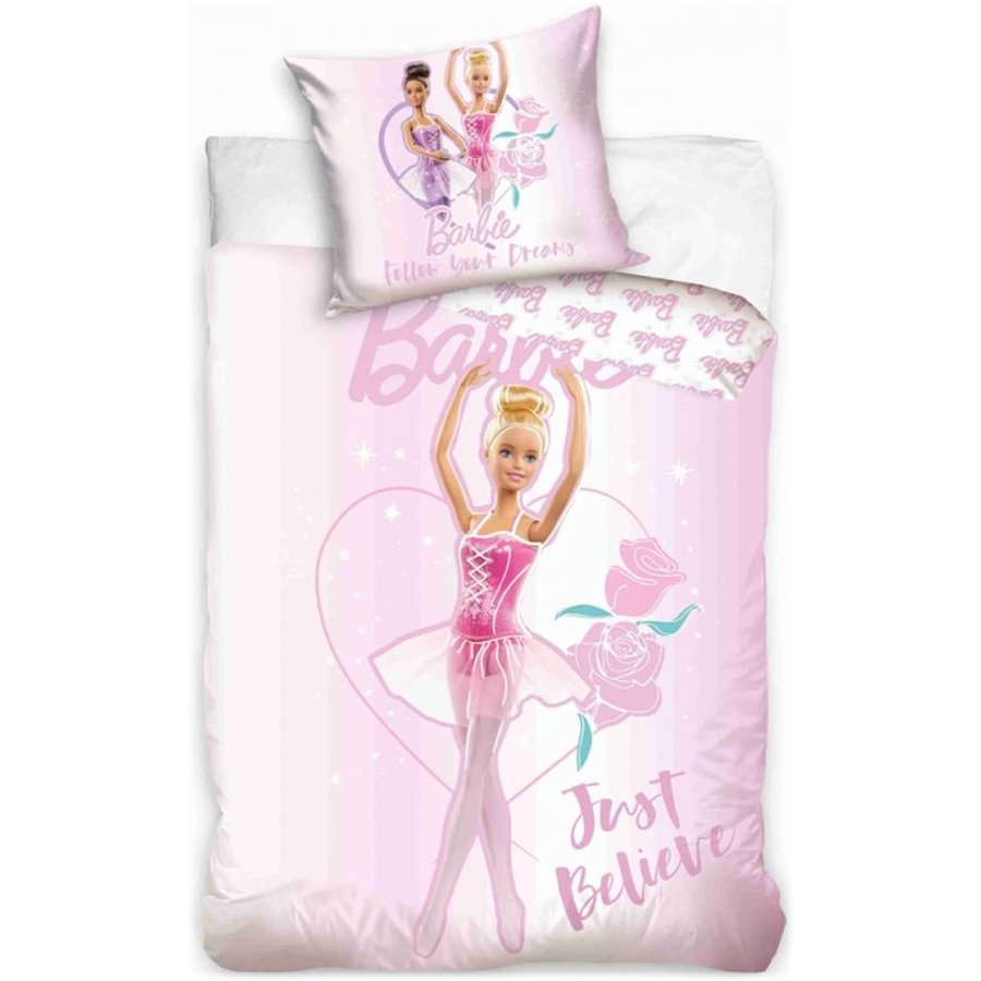 Carbotex · Bavlněné ložní povlečení Barbie baletka - 100% bavlna - 70 x 90 cm + 140 x 200 cm