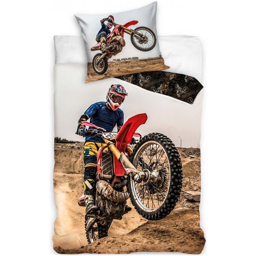 Carbotex · Bavlněné ložní povlečení Motocross - 100% bavlna Renforcé - 70 x 90 cm + 140 x 200 cm
