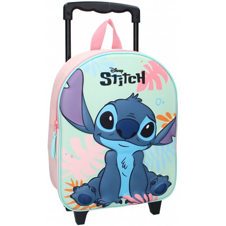 Dětský cestovní 3D batoh na kolečkách Lilo & Stitch