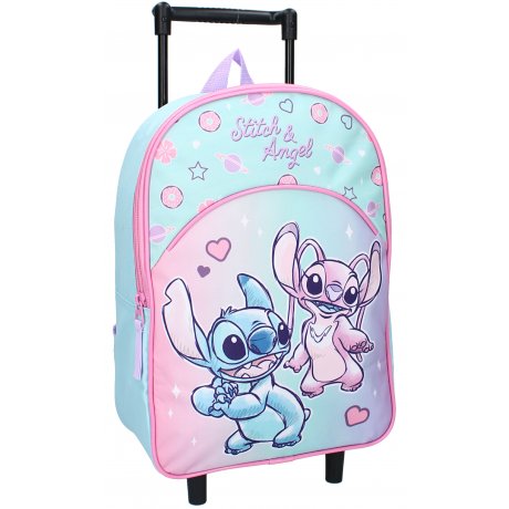 Dětský cestovní batoh na kolečkách Stitch a Angel