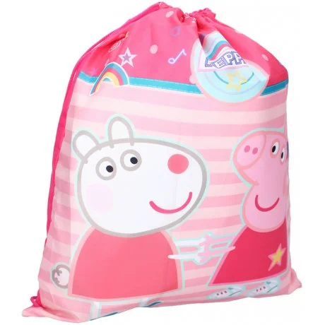 Dívčí sáček na přezůvky / vak na záda Prasátko Peppa