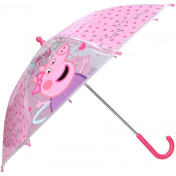 Dětský deštník Prasátko Peppa se srdíčky