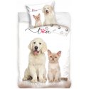 Bavlněné ložní povlečení Štěňátko a koťátko