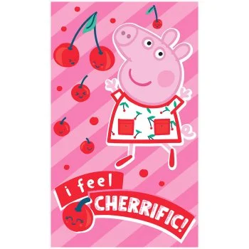 Dívčí ručník Prasátko Peppa - I Feel Cherrific