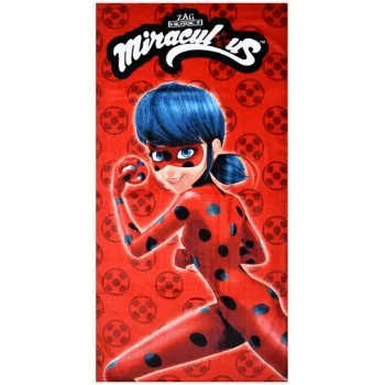 Dívčí plážová osuška Kouzelná Beruška - Miraculous Ladybug