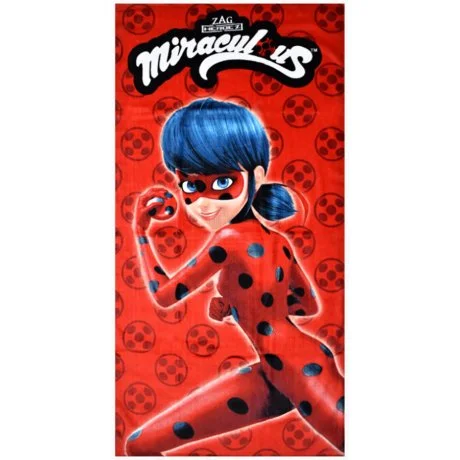Dívčí plážová osuška Kouzelná Beruška - Miraculous Ladybug