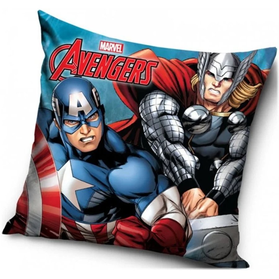 Carbotex · Polštář Avengers - motiv Kapitán Amerika a Thor - 40 x 40 cm