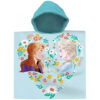 Koupací pončo - osuška s kapucí Ledové království - princezny Anna a Elsa