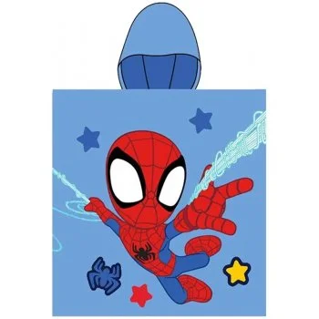 Dětské plážové pončo - bavlněná osuška s kapucí Spidey