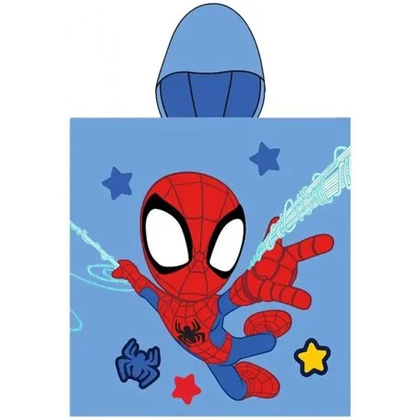 Dětské plážové pončo - bavlněná osuška s kapucí Spidey