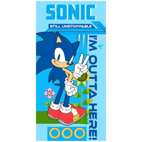 Bavlněná plážová osuška nezastavitelný Ježek Sonic