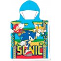 Dětské koupací pončo - osuška s kapucí Ježek Sonic