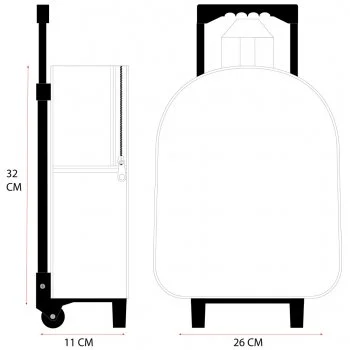 Dětský cestovní 3D batoh na kolečkách Minnie Mouse