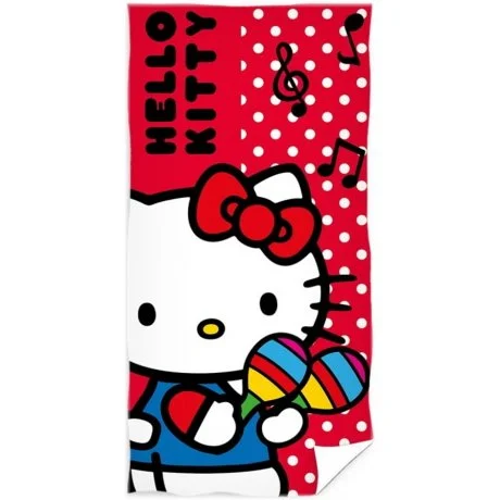 Bavlněná plážová osuška Hello Kitty - Malá hudebnice
