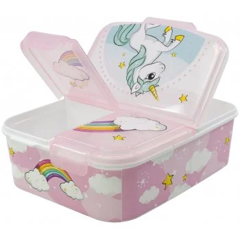 Multibox na svačinu Unicorn se 3 přihrádkami