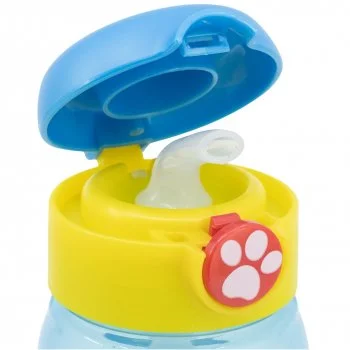 Plastová láhev na pití s brčkem a víčkem Tlapková patrola