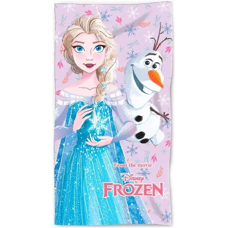 Bavlněná plážová osuška Ledové království - Elsa a Olaf