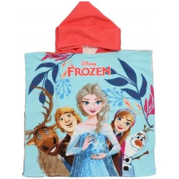 Koupací pončo - osuška s kapucí Ledové království z mikrovlákna
