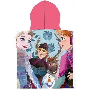 Koupací pončo - osuška s kapucí Ledové království z mikrovlákna