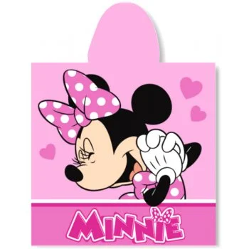 Koupací pončo - osuška s kapucí Minnie Mouse z mikrovlákna