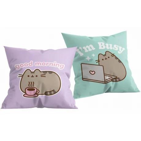 Oboustranný polštář kočička Pusheen - Good morning